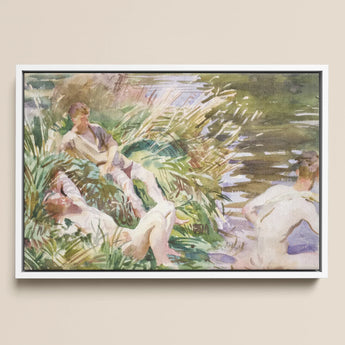 Tommies Bathing - John Singer Sargent Art Print / Canvas, 18x12’’ / 46x31cm / White Frame, Posters Prints & Visual Artwork, Toby Leon