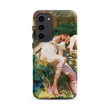 Tommies Bathing - John Singer Sargent Samsung Case, Galaxy S23 Plus / Matte, Smartphone Case Watercolor Painting Two Figures Amidst Foliage
