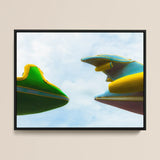 Top and Tail Giclée Print / Canvas Framed Photograph Two Colorful Retro-style Amusement Park Ride Tail Giclée Print, Giclée, Waking Dream