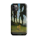 After the Bath - Charles Walter Stetson Phone Case Mobile Cases Black Phone Case Printed Reproduction Painting Two Sisters Walter Stetson
