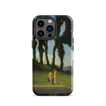 After the Bath - Charles Walter Stetson Phone Case Mobile Cases Black Phone Case Printed Reproduction Painting Two Sisters Walter Stetson
