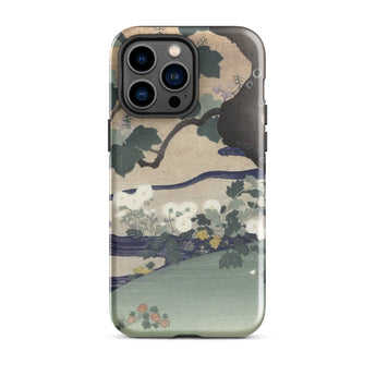 Tree and Chrysanthemums - Kogyo Tsukioka Phone Case Mobile Cases Phone Case Traditional Japanese Ukiyo-e Style Illustration Delicate Kogyo