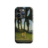 After the Bath - Charles Walter Stetson Phone Case Mobile Cases Black Phone Case Printed Reproduction Painting Two Sisters Walter Stetson