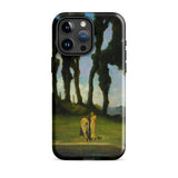 After the Bath - Charles Walter Stetson Phone Case Mobile Cases Black Phone Case Printed Reproduction Painting Two Sisters Walter Stetson