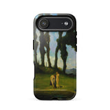 After the Bath - Charles Walter Stetson Phone Case Mobile Cases Black Phone Case Printed Reproduction Painting Two Sisters Walter Stetson