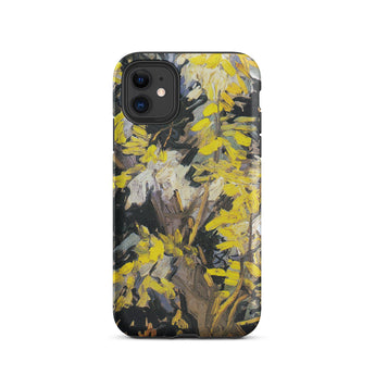 Blossoming Acacia - Vincent Van Gogh Phone Case Iphone 11 / Matte Yellow Floral Phone Case Gogh’s Blossoming Acacia, Sunlit Blossoms Flare,