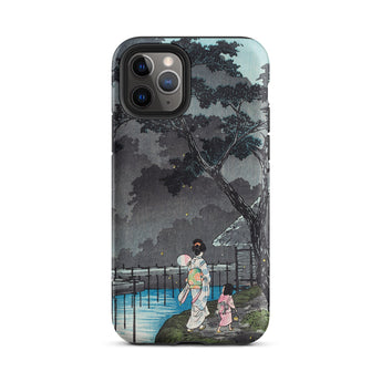 Moon at Sekiguchi - Hiroaki Takahashi Phone Case Iphone 11 Pro / Matte Phone Case Japanese Art Hiroaki Takahashi Iphone, Moonlight Spills,