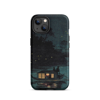 Fireflies at Ochanomizu - Kobayashi Kiyochika Phone Case Iphone 13 / Matte Phone Case Boat Scene Kobayashi Kiyochika Iphone Case, Ochanomizu