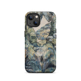 Trees in Bird Garden Iver Heath - Paul Nash Phone Case Mobile Cases Phone Case Detailed Painterly Landscape Design Muted Blues Nash’s Bird,