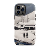 Snow at Nipponmatsu - Hiroaki Takahashi Phone Case Iphone 13 Pro Max / Matte Winter Scene Phone Case Winter’s Hush, Hiroaki Takahashi’s,