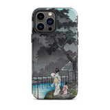 Moon at Sekiguchi - Hiroaki Takahashi Phone Case Iphone 13 Pro Max / Matte Japanese Art Phone Case Hiroaki Takahashi Iphone, Moonlight