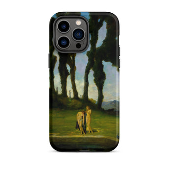 After the Bath - Charles Walter Stetson Phone Case Mobile Cases Black Phone Case Printed Reproduction Painting Two Sisters Walter Stetson