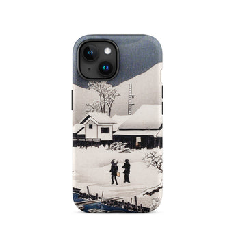 Snow at Nipponmatsu - Hiroaki Takahashi Phone Case Iphone 15 / Matte Phone Case Snowy Landscape Design Winter’s Hush, Hiroaki Takahashi’s,