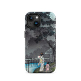 Moon at Sekiguchi - Hiroaki Takahashi Phone Case Iphone 15 / Matte Iphone Case Japanese Art Hiroaki Takahashi Iphone, Moonlight Spills,