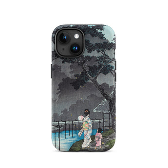 Moon at Sekiguchi - Hiroaki Takahashi Phone Case Iphone 15 / Matte Iphone Case Japanese Art Hiroaki Takahashi Iphone, Moonlight Spills,