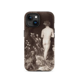 Naked Man Entering Cave - Wilhelm Von Gloeden Phone Case Iphone 15 / Matte Iphone Case Vintage Art Wilhelm Gloeden, Mana Vision Suspended,