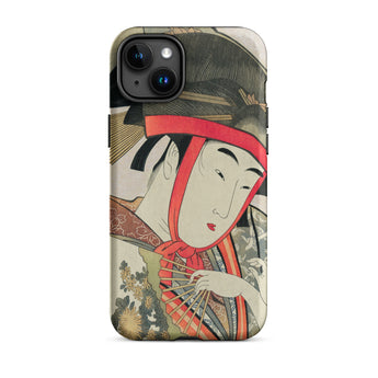 Yoshiwara Suzume - Utamaro Ukiyo-e Phone Case Iphone 15 Plus / Matte Phone Case Japanese Art Utamaro Kitagawa, Kitagawa’s Ukiyo-e