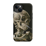Skeleton with a Cigarette - Vincent Van Gogh Phone Case Iphone 15 Plus / Matte Phone Case Skeleton Art Gogh’s Skeleton, Smirking Eulogy,