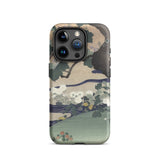 Tree and Chrysanthemums - Kogyo Tsukioka Phone Case Mobile Cases Sleek Phone Case Traditional Japanese Ukiyo-e Style Illustration Kogyo
