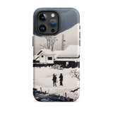 Snow at Nipponmatsu - Hiroaki Takahashi Phone Case Iphone 15 Pro Max / Matte Winter Scene Phone Case Winter’s Hush, Hiroaki Takahashi’s,