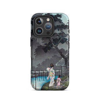 Moon at Sekiguchi - Hiroaki Takahashi Phone Case Iphone 16 Pro / Matte Japanese Art Phone Case Hiroaki Takahashi Iphone, Moonlight Spills,