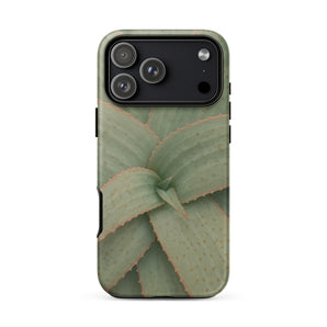 Aloe Pattern Phone Case Mobile Cases Sleek Phone Case Detailed Muted Green Succulent Leaf Aloe Vera Succulent, Star-shaped Architecture,