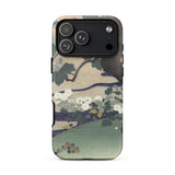 Tree and Chrysanthemums - Kogyo Tsukioka Phone Case Mobile Cases Sleek Phone Case Traditional Japanese Ukiyo-e Style Landscape Kogyo