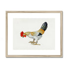 Toy Rooster - Lillian Hunter 1930s Kitchen Art Print, Colorful Rooster White Gold Black Feathers Red Comb