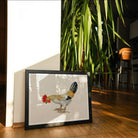 Toy Rooster - Lillian Hunter 1930s Kitchen Art Print, Framed Artwork Colorful Rooster Black Frame