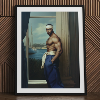 The Trade - Kunstdruck mit schwarzem schwulem Seekapitän / Leinwand, 24x32’’ / 61x81cm / Rahmen / Passepartout, Poster Drucke & visuelle Kunstwerke, Toby Leon