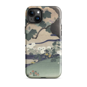 Tree and Chrysanthemums - Custodia per iPhone Kogyo Tsukioka, 15 Plus / Lucida, Custodie per telefoni, Toby Leon