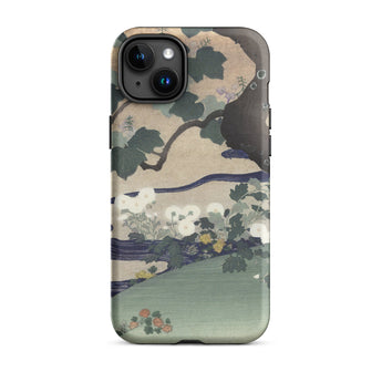 Tree and Chrysanthemums - Custodia per iPhone Kogyo Tsukioka, 15 Plus / Opaca, Custodie per telefoni cellulari, Toby Leon
