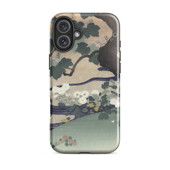 Tree and Chrysanthemums - Custodia per iPhone Kogyo Tsukioka, 16 Plus / Lucida, Custodie per telefoni, Toby Leon