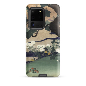 Tree and Chrysanthemums - Kogyo Tsukioka Phone Case, Samsung Galaxy S20 Ultra / Matte, Mobile Cases, Toby Leon
