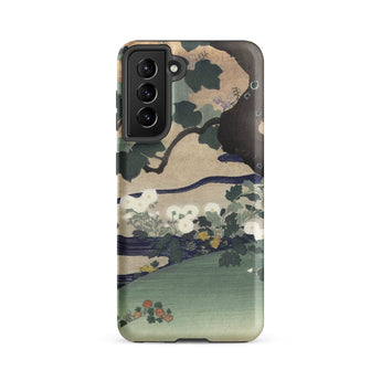 Tree and Chrysanthemums - Kogyo Tsukioka Phone Case, Samsung Galaxy S21 Fe / Matte, Mobile Cases, Toby Leon