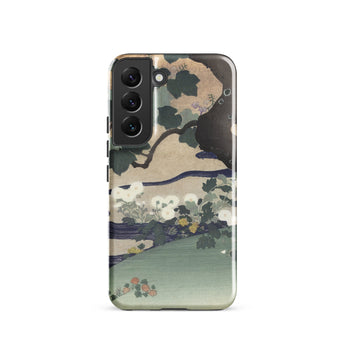 Tree and Chrysanthemums - Kogyo Tsukioka Phone Case, Samsung Galaxy S22 / Gloss, Mobile Cases, Toby Leon