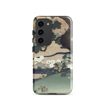 Tree and Chrysanthemums - Kogyo Tsukioka Phone Case, Samsung Galaxy S23 / Gloss, Mobile Cases, Toby Leon