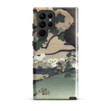 Tree and Chrysanthemums - Kogyo Tsukioka Phone Case Mobile Cases Phone Case Traditional Japanese Ukiyo-e Style Illustration Delicate Kogyo