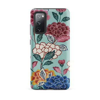 Tree Peonies Bingata Panel Phone Case, Samsung Galaxy S20 Fe / Matte, Mobile Cases, Toby Leon