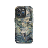 Trees in Bird Garden Iver Heath - Paul Nash Phone Case Iphone 16 Pro / Matte Phone Case Detailed Painterly Landscape Design Muted Blues