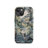 Trees in Bird Garden Iver Heath - Paul Nash Phone Case Iphone 13 / Matte Phone Case Detailed Painterly Landscape Design Muted Blues Nash’s