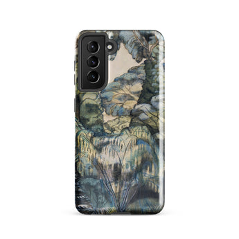 Trees in Bird Garden Iver Heath - Paul Nash Phone Case Samsung Galaxy S21 / Gloss Phone Case Detailed Painterly Landscape Design Muted