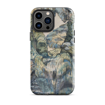 Trees in Bird Garden Iver Heath - Paul Nash Phone Case Iphone 13 Pro Max / Gloss Phone Case Detailed Painterly Landscape Design Muted