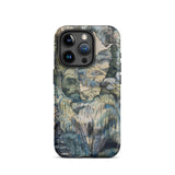 Trees in Bird Garden Iver Heath - Paul Nash Phone Case Iphone 15 Pro / Matte Rugged Phone Case Detailed Muted-toned Landscape Illustration