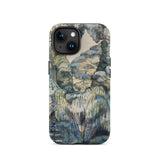 Trees in Bird Garden Iver Heath - Paul Nash Phone Case Iphone 15 / Matte Sleek Phone Case Detailed Painterly Landscape Design Muted Nash’s