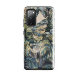 Trees in Bird Garden Iver Heath - Paul Nash Phone Case Mobile Cases Phone Case Detailed Impressionistic Landscape Painting Muted Greens