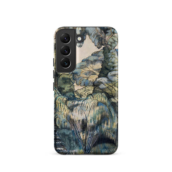 Trees in Bird Garden Iver Heath - Paul Nash Phone Case Mobile Cases Phone Case Detailed Impressionistic Landscape Design Muted Greens