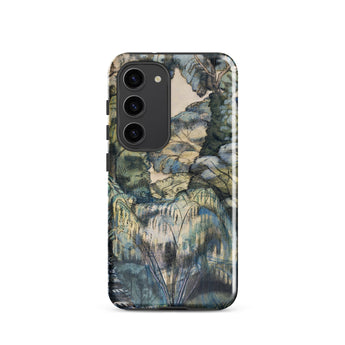Trees in Bird Garden Iver Heath - Paul Nash Phone Case Mobile Cases Phone Case Detailed Impressionistic Landscape Design Muted Greens