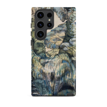 Trees in Bird Garden Iver Heath - Paul Nash Phone Case Mobile Cases Sleek Phone Case Detailed Painterly Landscape Design Muted Nash’s Bird,