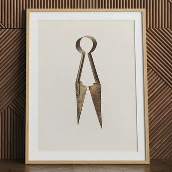 Tijeras de podar - Harold Ballerd impresión artística de granja / Lienzo, 24x32’’ / 61x81cm / Marco natural / Paspartú, Pósters, impresiones y arte visual